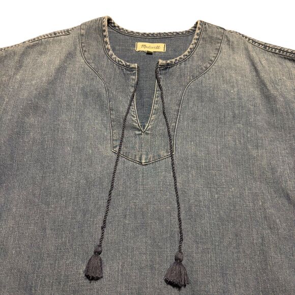 Madewell Blue Denim Artiste Mini Tunic Dress- Size XS - Picture 3 of 9